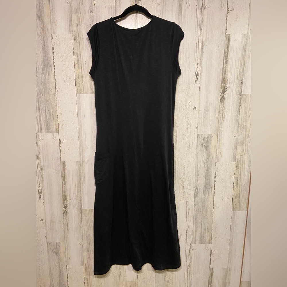 Toad & Co Black Drawstring Samba Muse Midi Dress Large - Picture 7 of 10